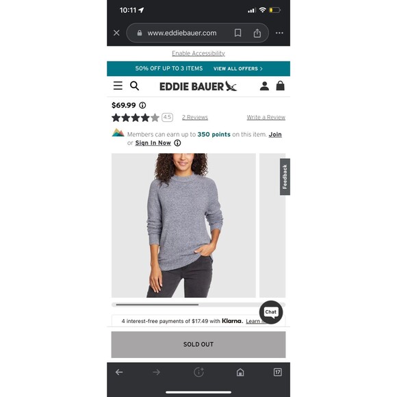 Eddie Bauer crewneck Sweater size XS - Picture 3 of 10